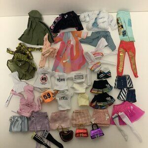 Rainbow High Doll Clothing Lot Pants Skirts Tops Jackets Purses Hoodies